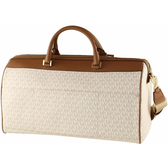 Michael Kors Extra Large Top Zip Duffle Bag Vanilla - Picture 3 of 4